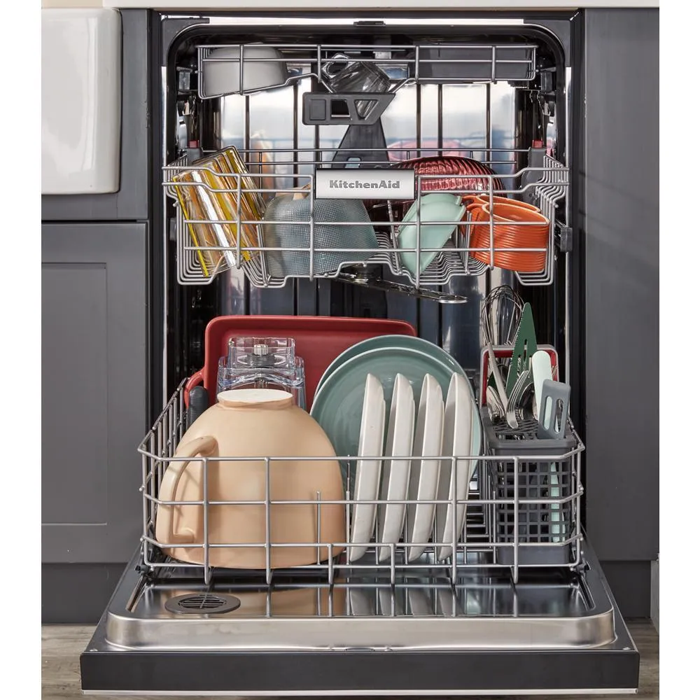 Kitchenaid KDTE304RPS Third Level Jet Rack Dishwasher With 40  Total Wash Jets. 41 Dba