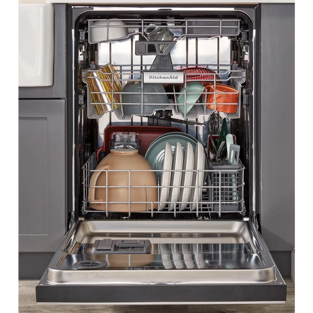 Kitchenaid KDTE304RPS Third Level Jet Rack Dishwasher With 40  Total Wash Jets. 41 Dba