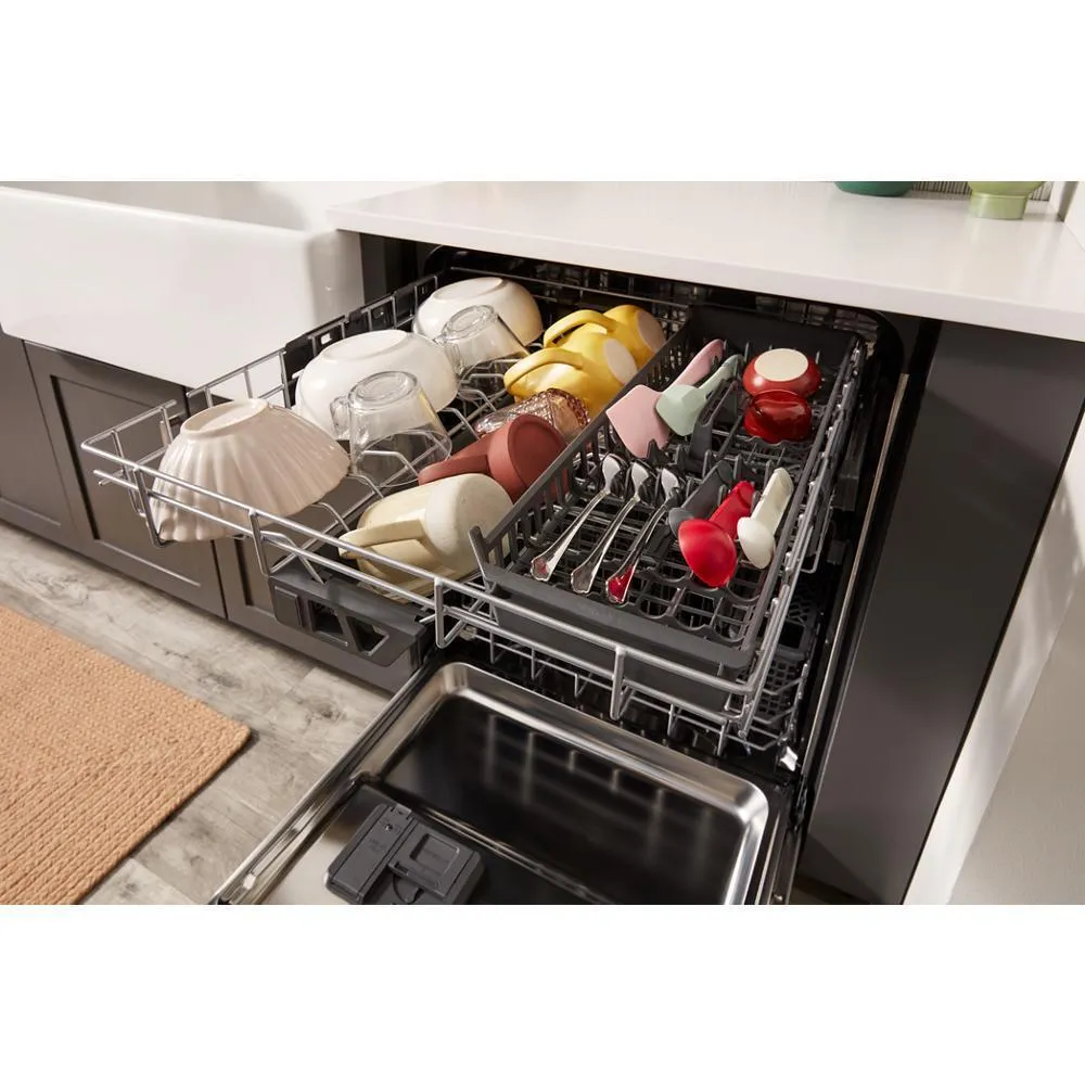 Kitchenaid KDTE304RPS Third Level Jet Rack Dishwasher With 40  Total Wash Jets. 41 Dba