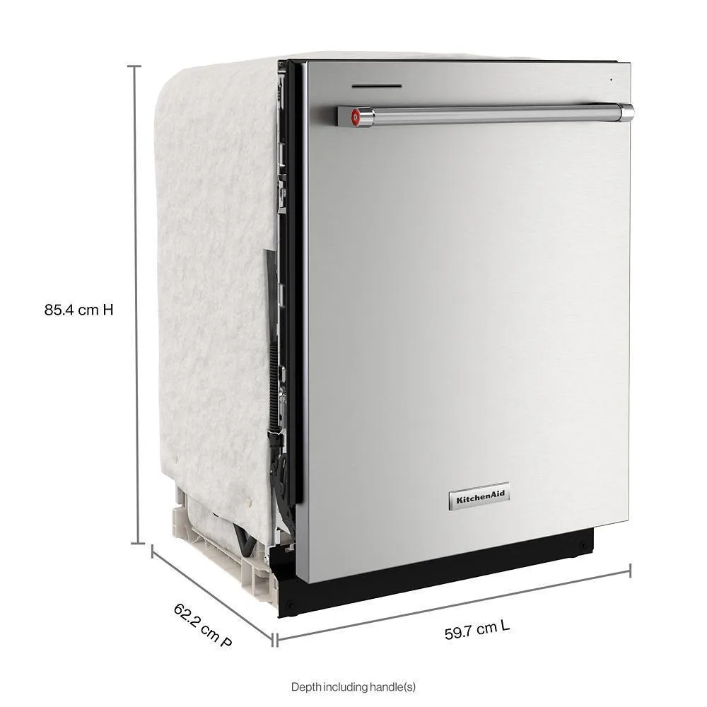 Kitchenaid KDTE304RPS Third Level Jet Rack Dishwasher With 40  Total Wash Jets. 41 Dba