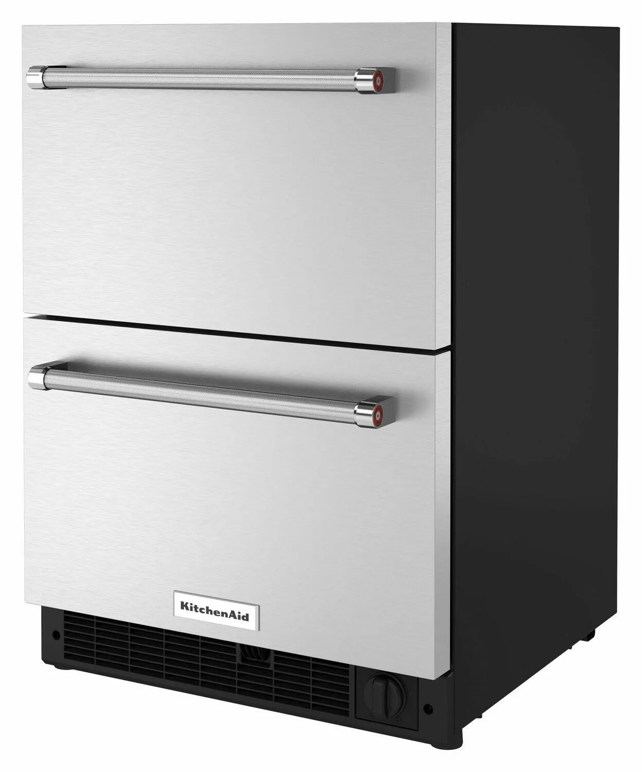 Kitchenaid KUDF204KSB 24 Stainless Steel Undercounter Double-Drawer Refrigerator/Freezer
