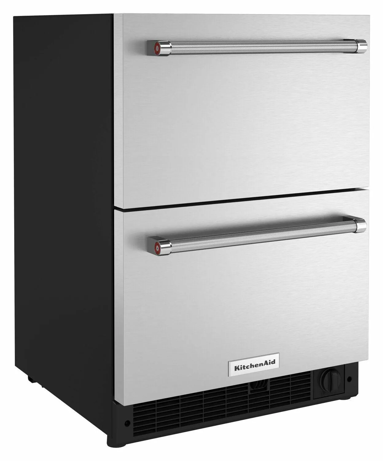 Kitchenaid KUDF204KSB 24 Stainless Steel Undercounter Double-Drawer Refrigerator/Freezer