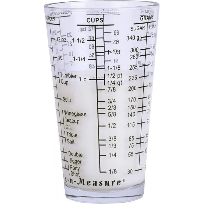 Kolder Glass Mix-in-Measure. 2 Cup