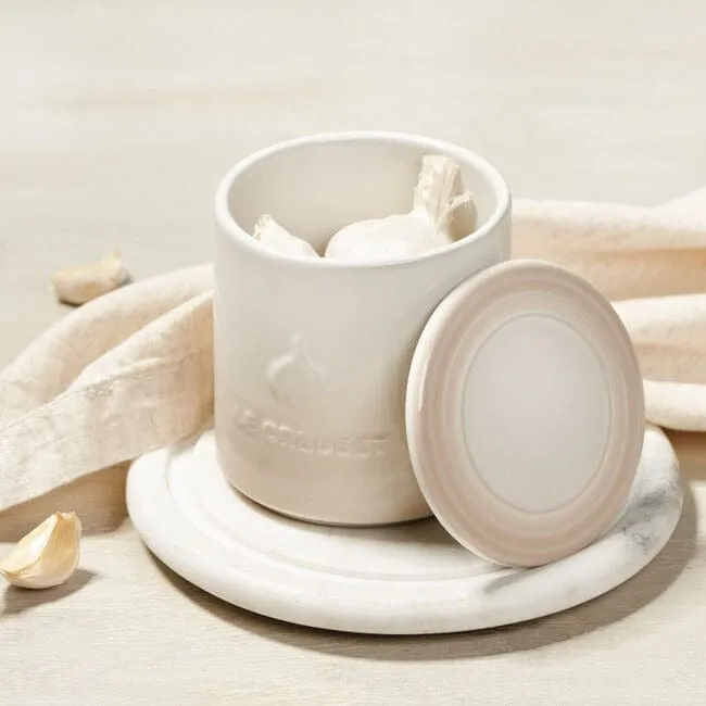 Le Creuset Garlic Keeper. Meringue