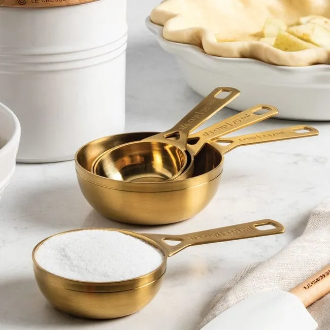 Le Creuset Measuring Cups. Gold - Set of Four