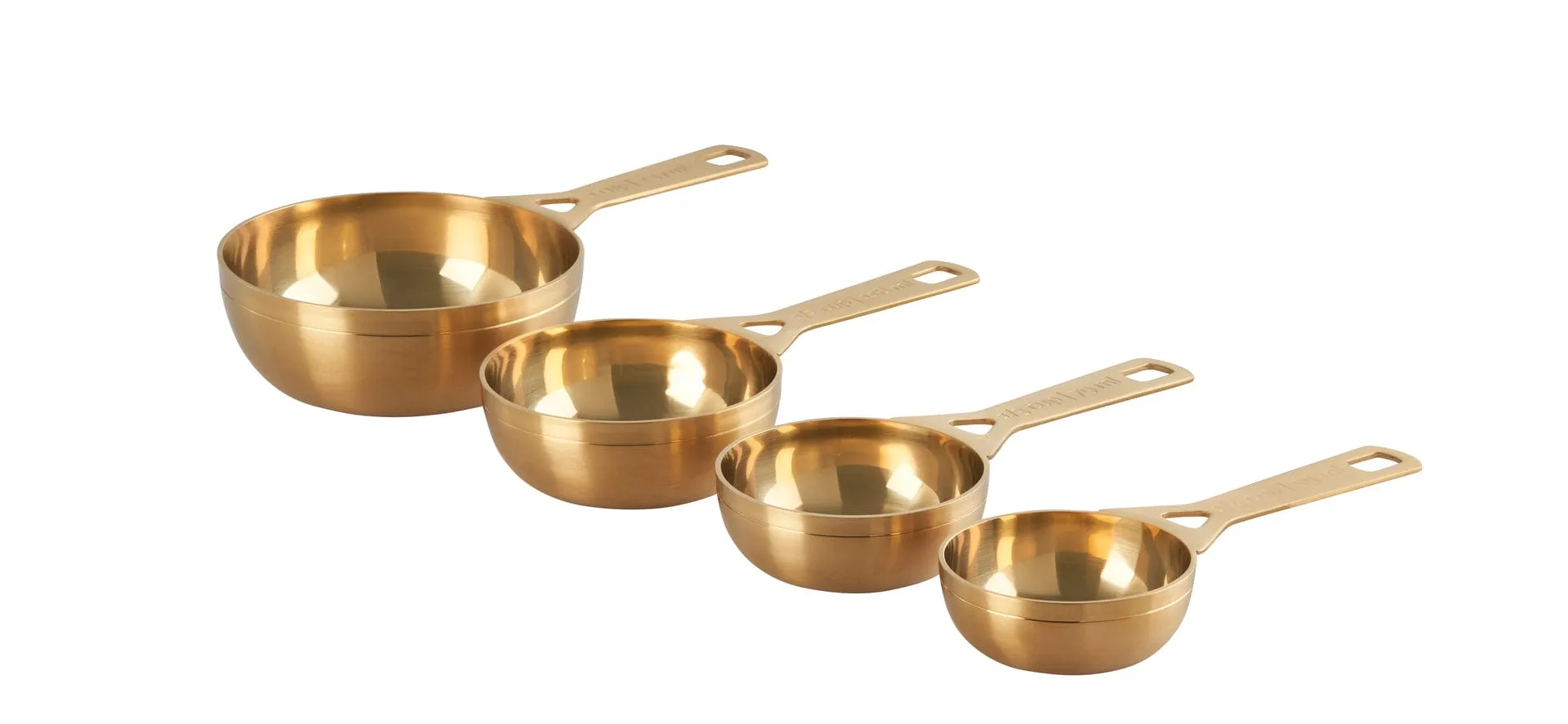 Le Creuset Measuring Cups. Gold - Set of Four