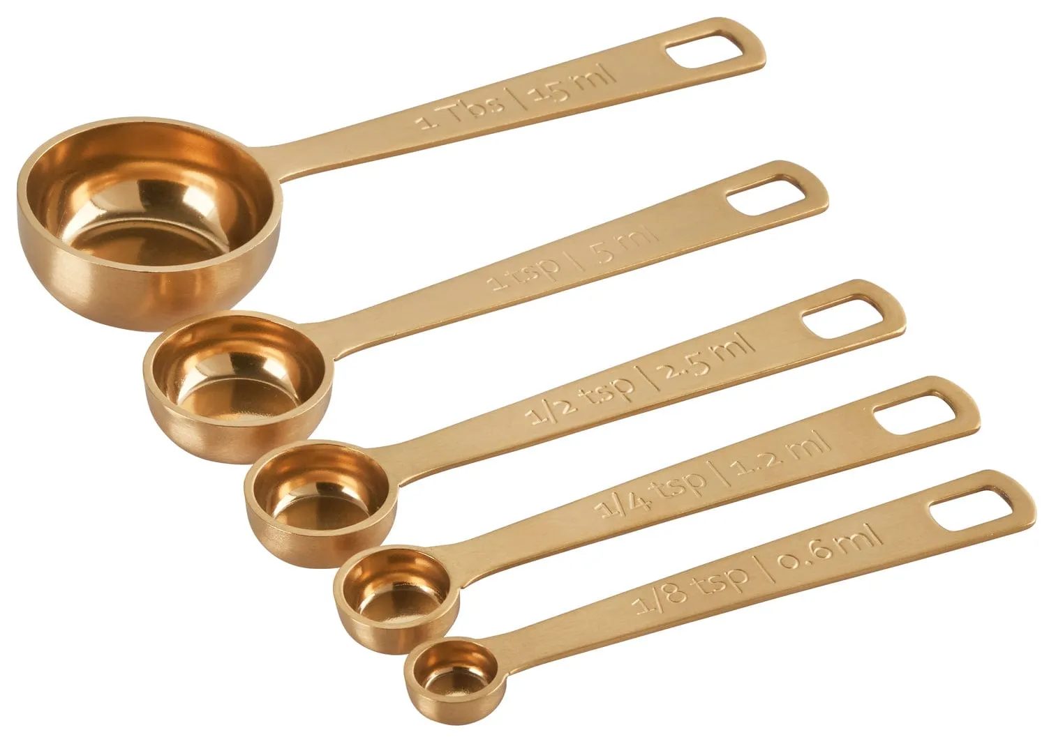 Le Creuset Measuring Spoons. Gold - Set of 5