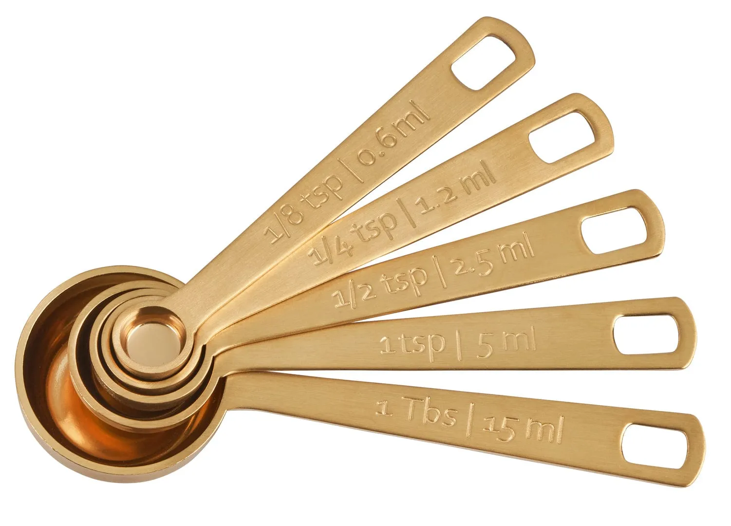 Le Creuset Measuring Spoons. Gold - Set of 5