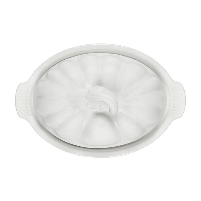 Le Creuset Pumpkin Covered Butter Dish - White