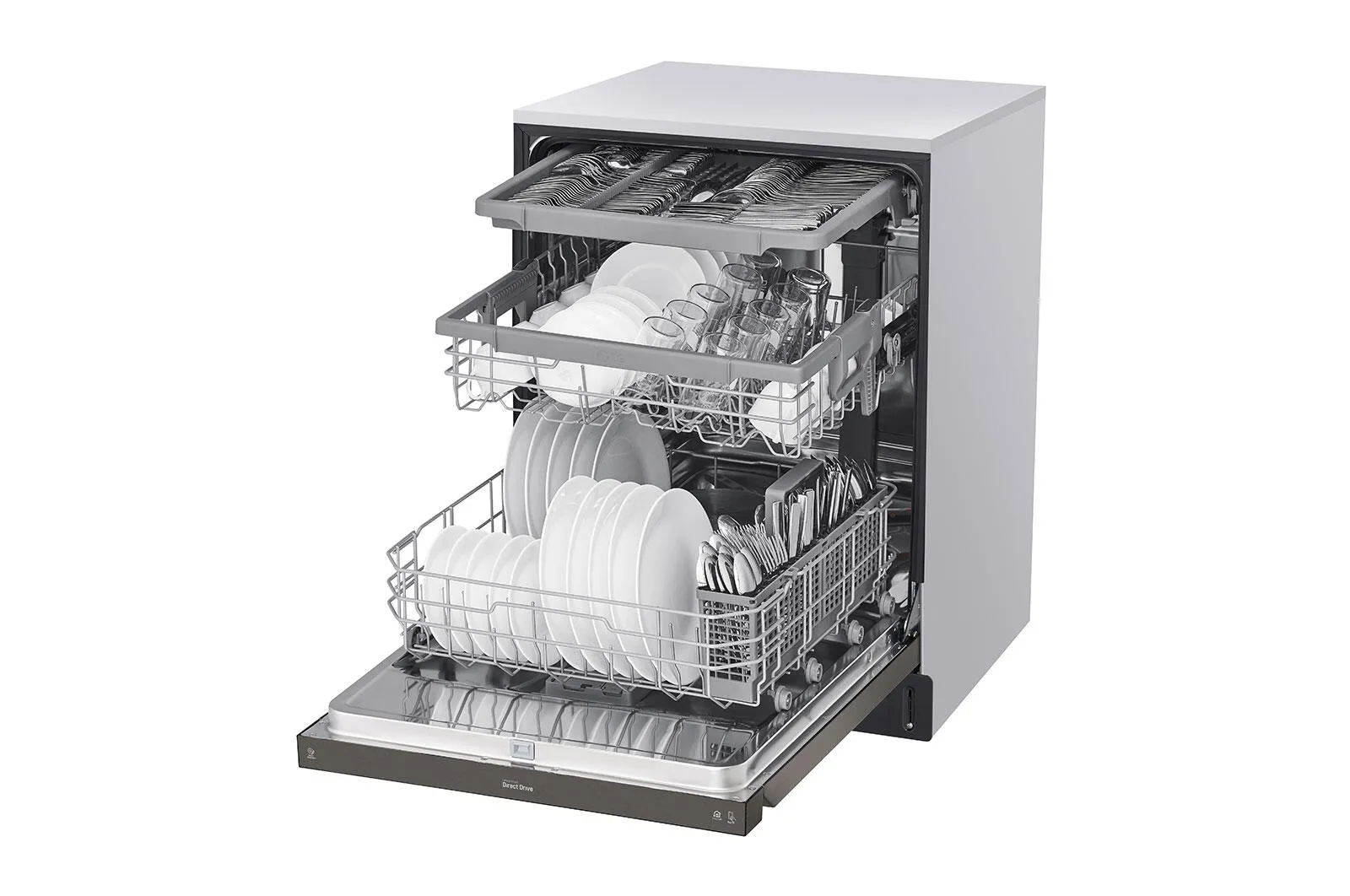 Lg LDFN4542D Front Control Dishwasher With Quadwash&#8482; And 3Rd Rack