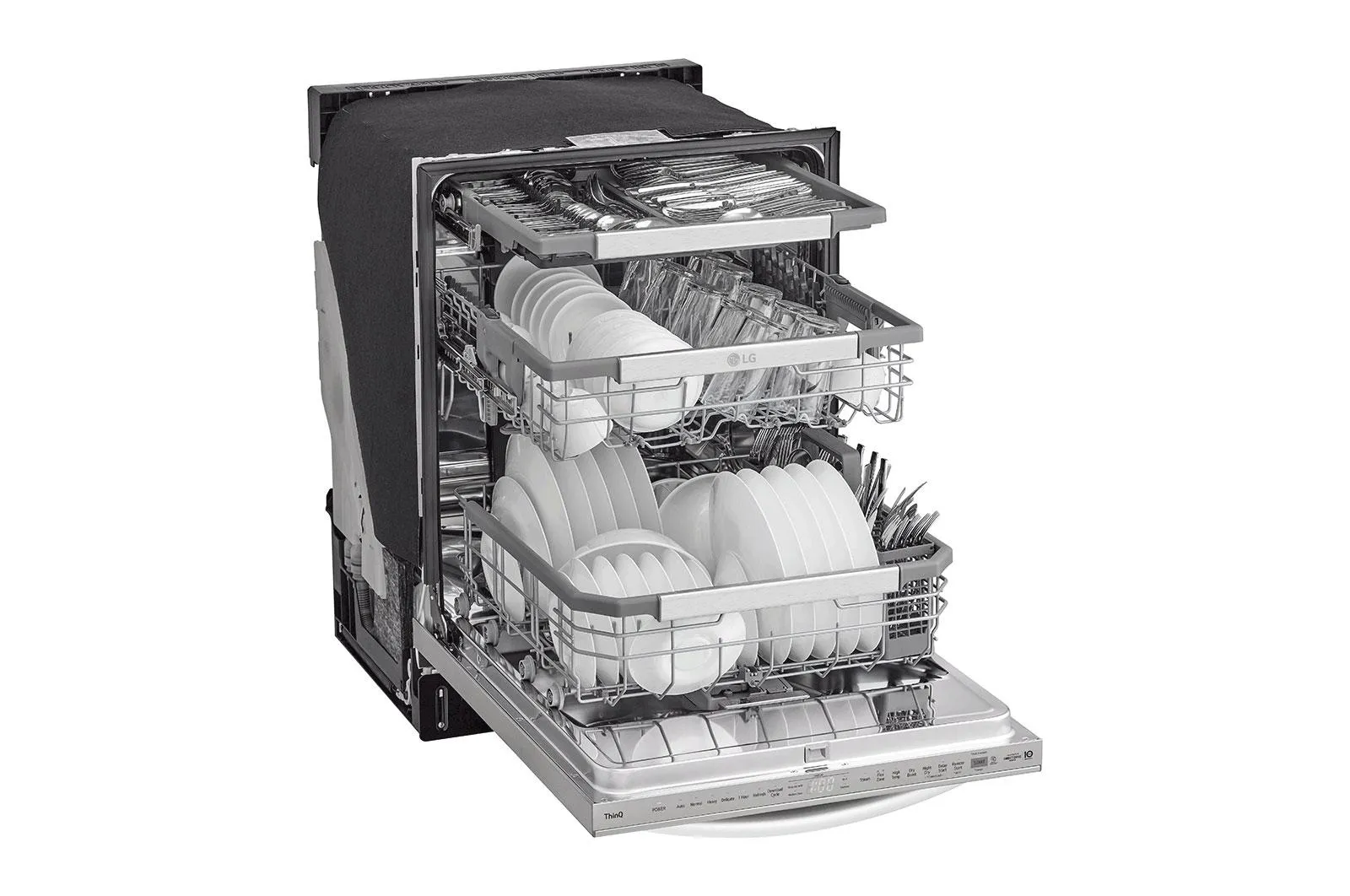 Lg LDTH7972S Smart Wi-Fi Enabled Top Control Dishwasher With 1-Hour Wash & Dry. Quadwash&#8482; Pro. Dynamic Heat Dry & Truesteam