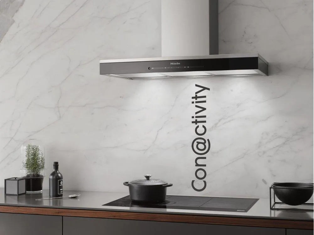 Miele DA6698W STAINLESS STEEL  Puristic Edition 6000 - Wall Ventilation Hood With Energy-Efficient Led Lighting And Touch Controls For Simple Operation.