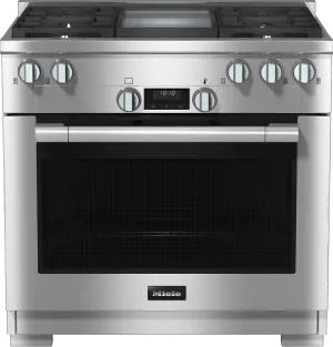Miele HR11363LPAGGD Hr 1136-3 Lp Ag Gd - 36 Range All Gas With Directselect. Twin Convection Fans And M Pro Dual Stacked Burners