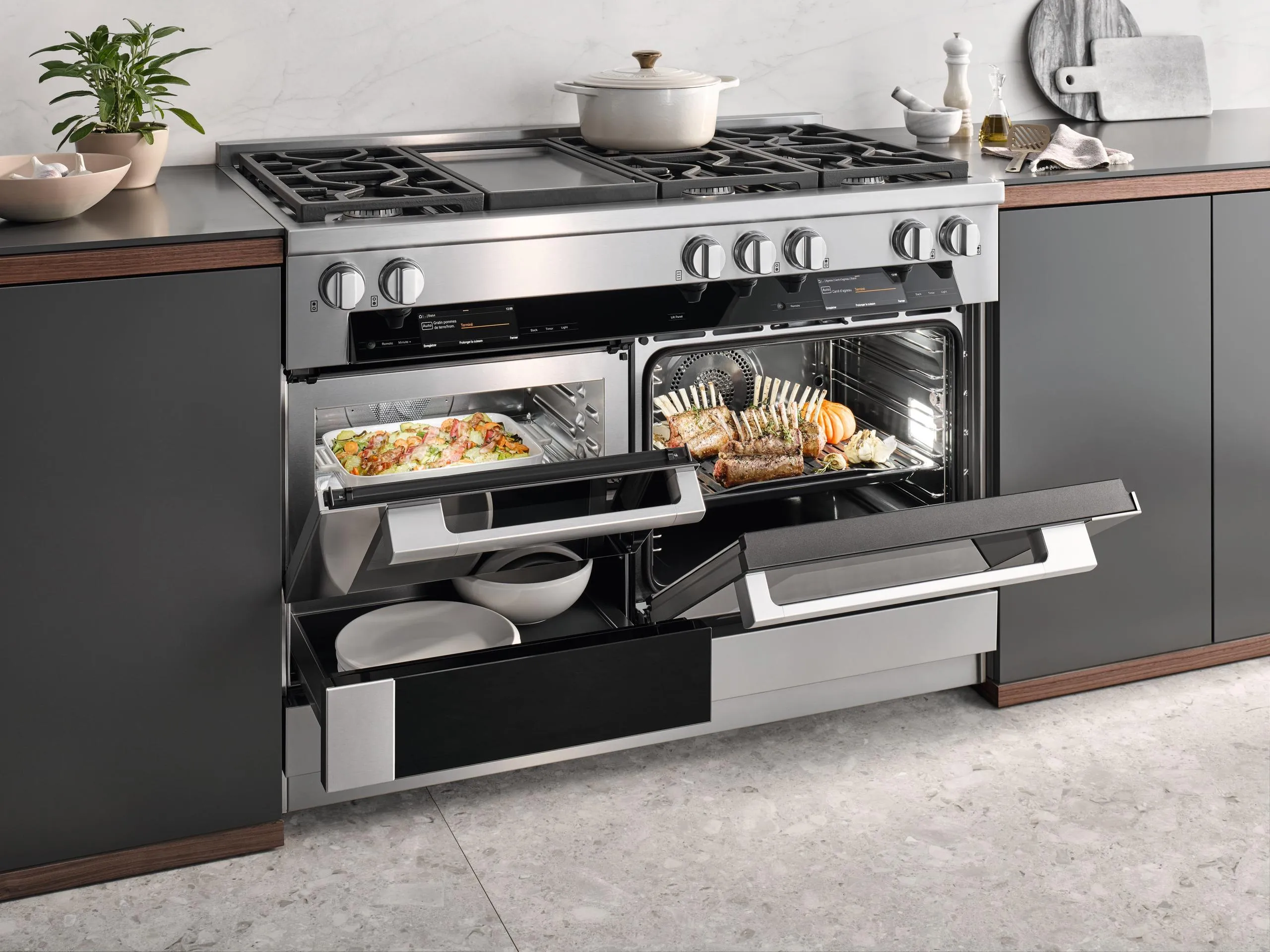 Miele HR19563LPDFGD Hr 1956-3 Lp Df Gd - 48 Inch Range - The Dual Fuel All-Rounder With M Touch For The Highest Demands.