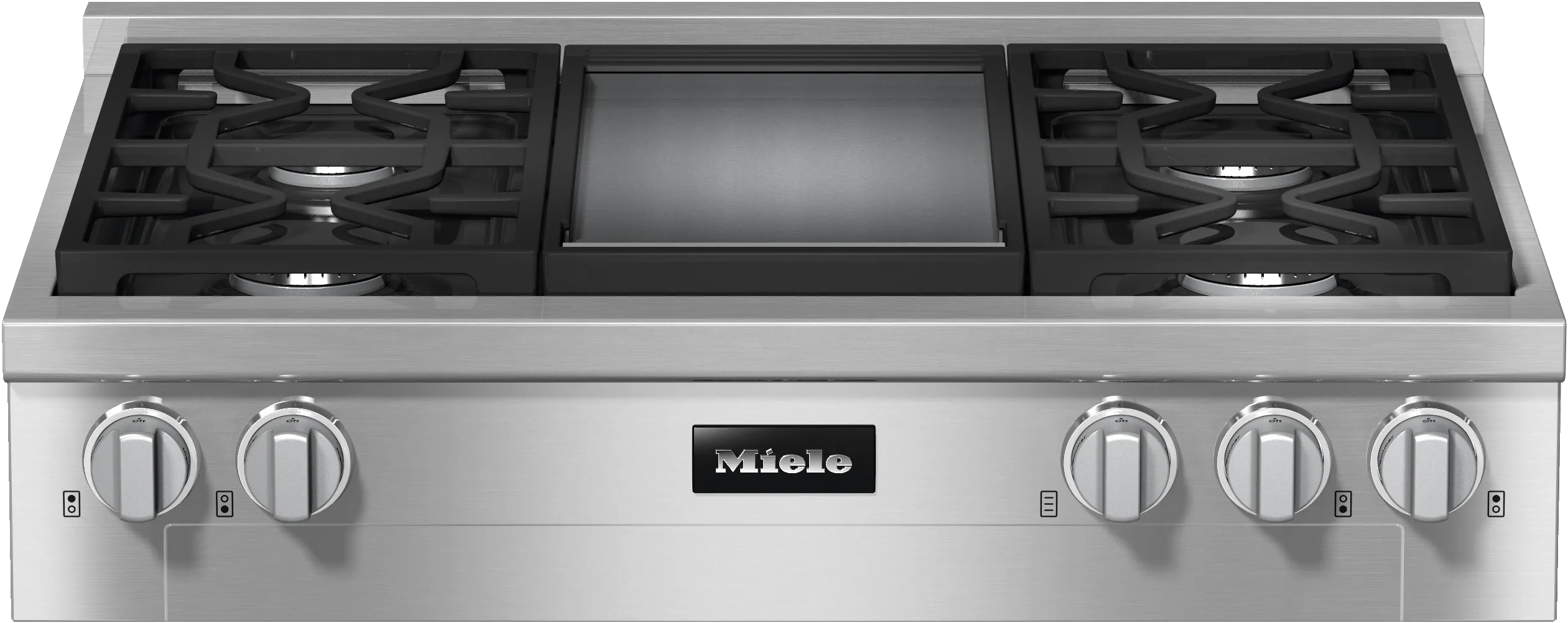 Miele KMR11363LPGDEDSTCLSTCLEANSTEEL Kmr 1136-3Lp Gd Edst/Clst - Rangetop With Burners And Griddle For Versatility And Performance