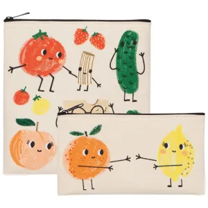 Now Designs - Funny Food Snack Bags - Set of 2