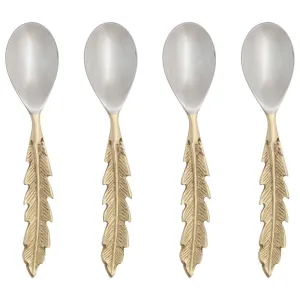 Now Designs - Plume Gold Spoons - Set of 4