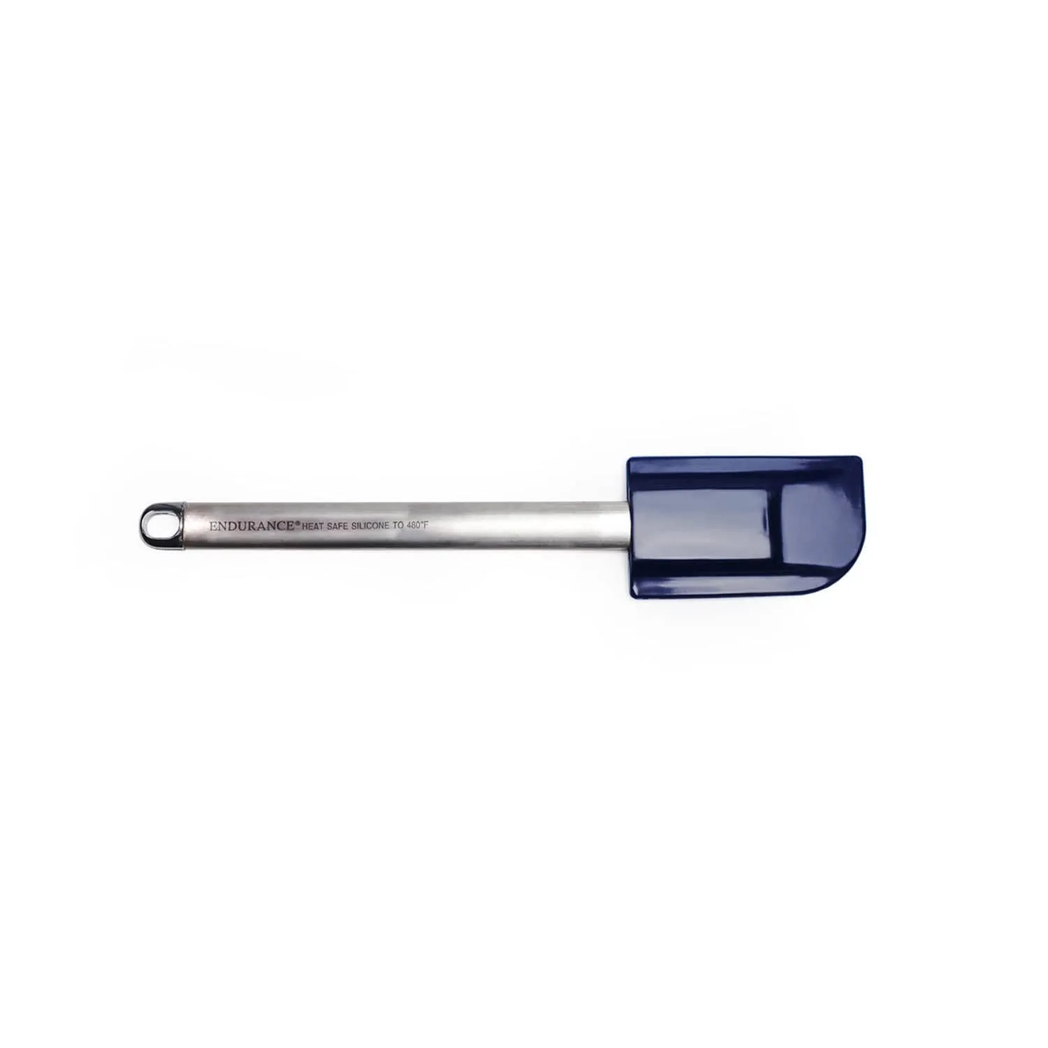 RSVP International Silicone Spatula with Stainless Steel Handle - Medium - Blue