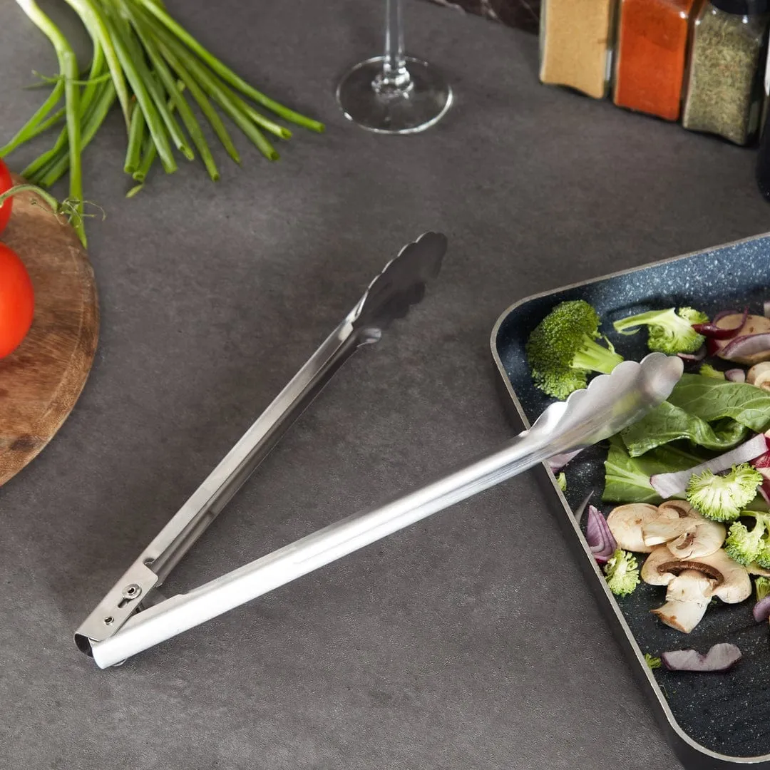RSVP Stainless Steel Locking Tongs 12