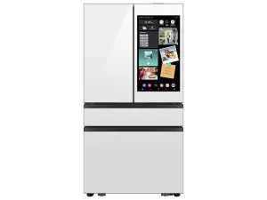 Samsung RF90F29AEW Bespoke 29 Cu. Ft. 4-Door French Door Refrigerator With Ai Family Hub&#8482;  & Ai Vision Inside&#8482; In White Glass