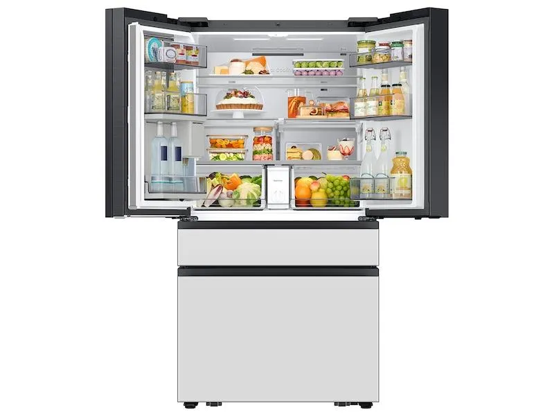 Samsung RF90F29AEW Bespoke 29 Cu. Ft. 4-Door French Door Refrigerator With Ai Family Hub&#8482;  & Ai Vision Inside&#8482; In White Glass