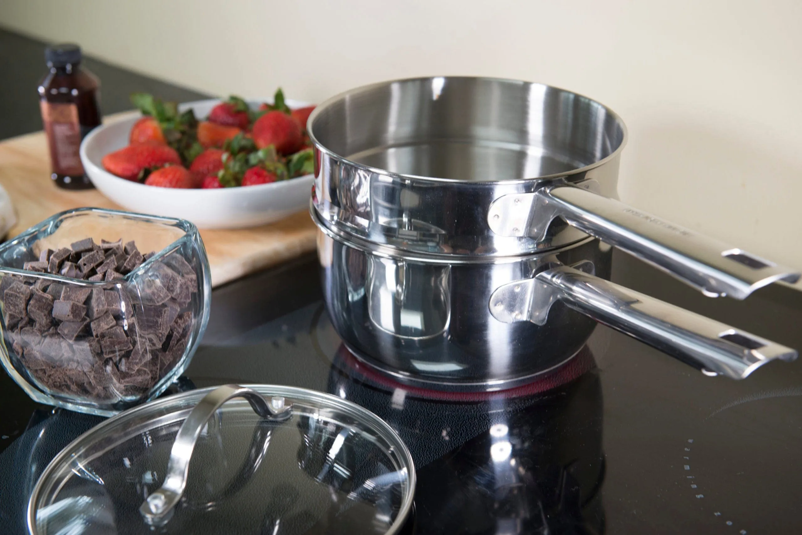 Stainless Steel Double Boiler (Bain-Marie). Induction Compatible