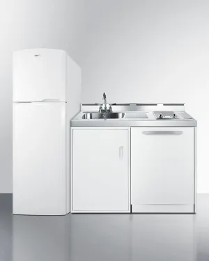 Summit ACKDW721G 71 Wide All-In-One Kitchenette With Dishwasher