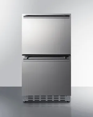 Summit ADRD18 18 Wide 2-Drawer All-Refrigerator. Ada Compliant