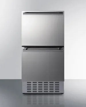 Summit ADRD18H34 18 Wide 2-Drawer All-Refrigerator