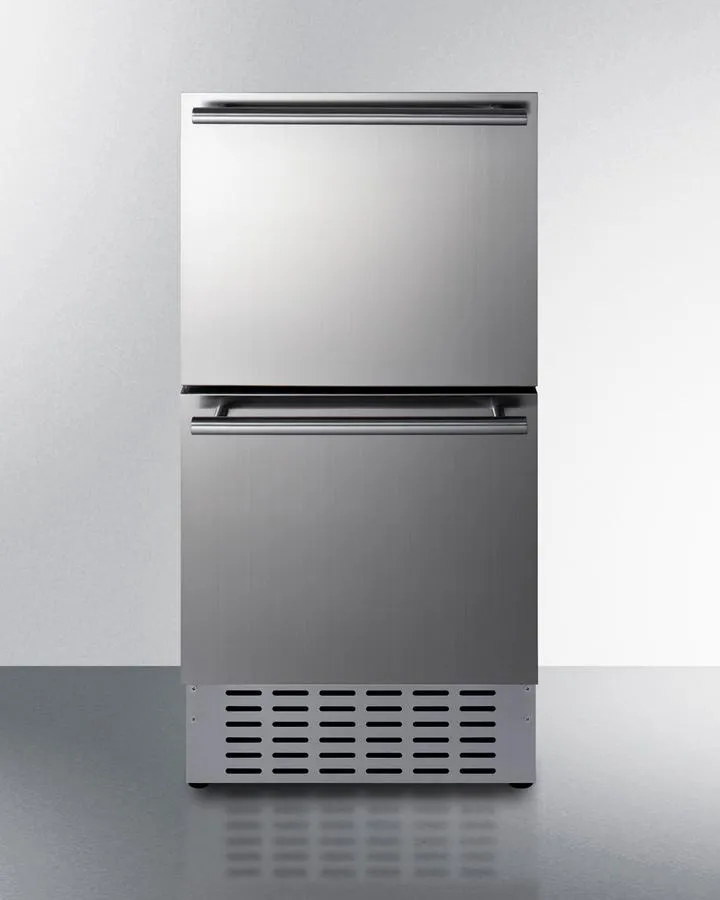 Summit ADRD18H34 18 Wide 2-Drawer All-Refrigerator