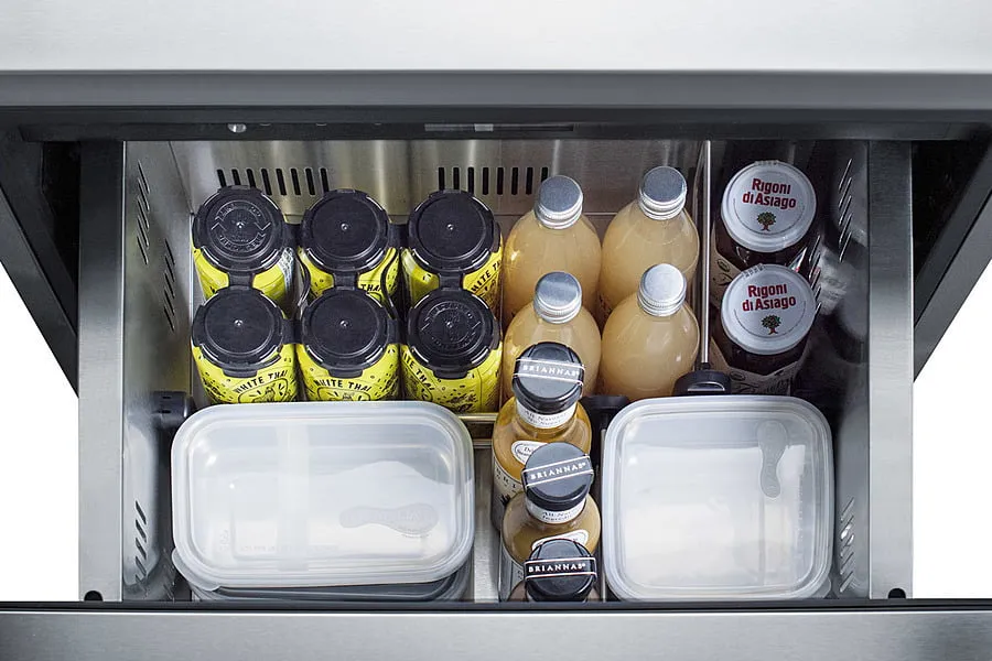 Summit ADRD24 24 Wide 2-Drawer All-Refrigerator. Ada Compliant