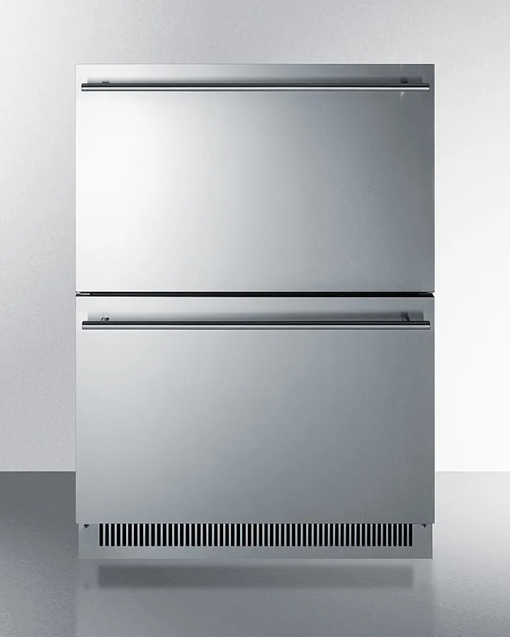 Summit ADRD24 24 Wide 2-Drawer All-Refrigerator. Ada Compliant