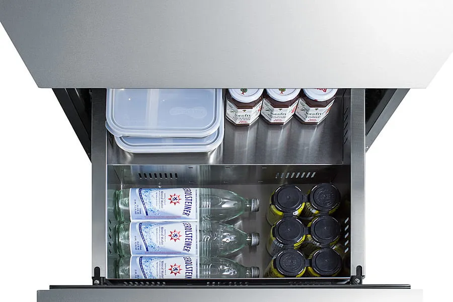 Summit ADRD24 24 Wide 2-Drawer All-Refrigerator. Ada Compliant