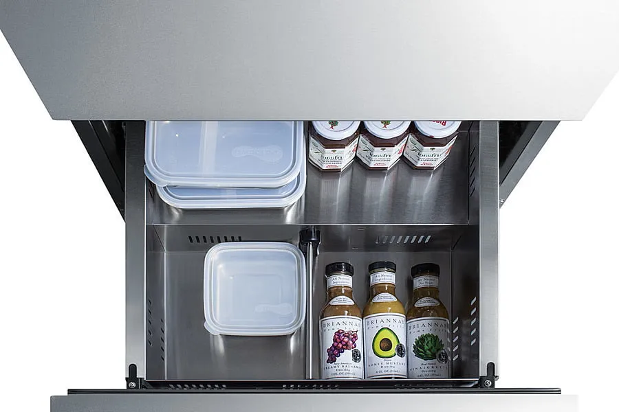 Summit ADRD24 24 Wide 2-Drawer All-Refrigerator. Ada Compliant