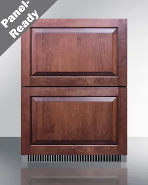 Summit ADRD24PNR 24 Wide 2-Drawer All-Refrigerator. Ada Compliant (Panels Not Included)