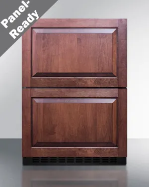 Summit ADRF244PNR 24 Wide 2-Drawer Refrigerator-Freezer (Panels Not Included)