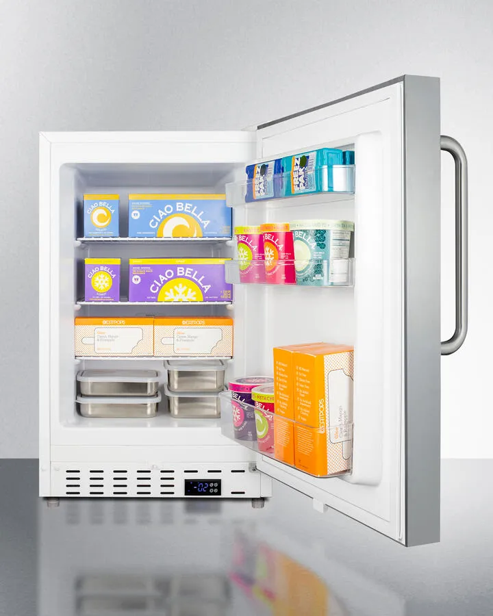 Summit ALFZ36SSTB 20 Wide Built-In All-Freezer. Ada Compliant