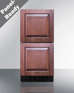 Summit ASDR1524PNR 15 Wide 2-Drawer All-Refrigerator. Ada Compliant (Panels Not Included)
