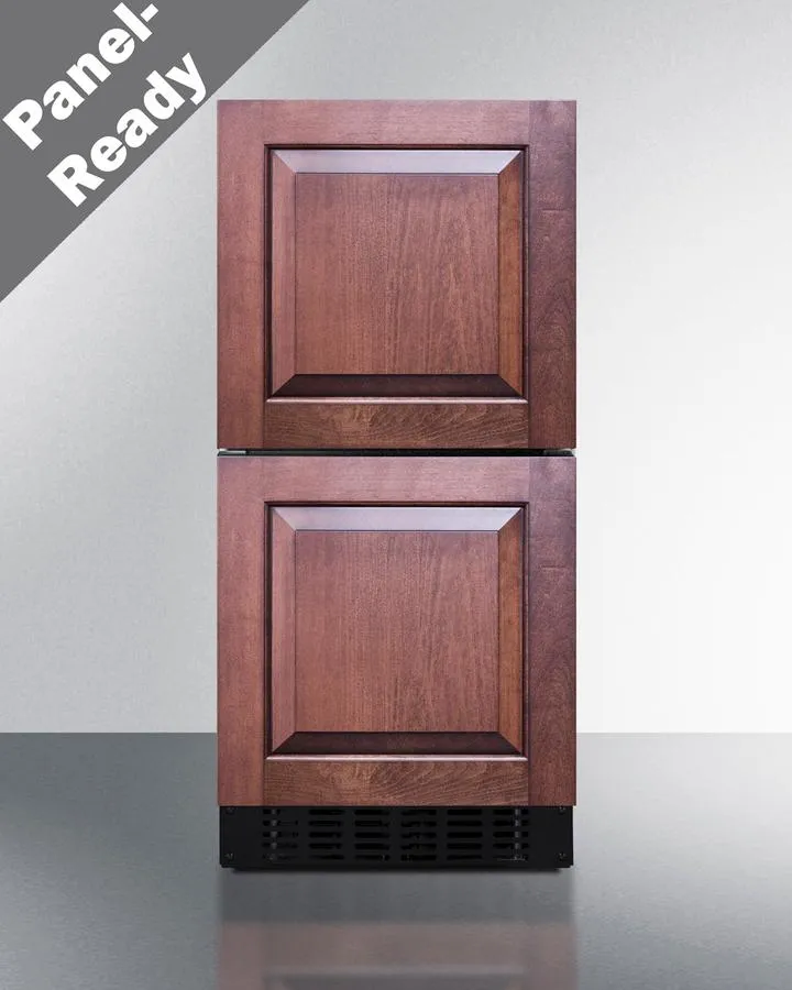 Summit ASDR1524PNR 15 Wide 2-Drawer All-Refrigerator. Ada Compliant (Panels Not Included)