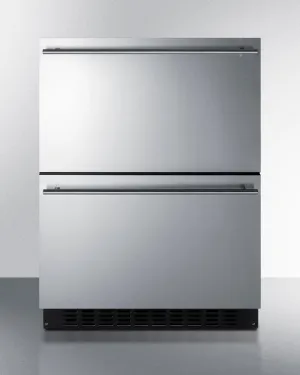 Summit ASDR2414 24 Wide 2-Drawer All-Refrigerator. Ada Compliant