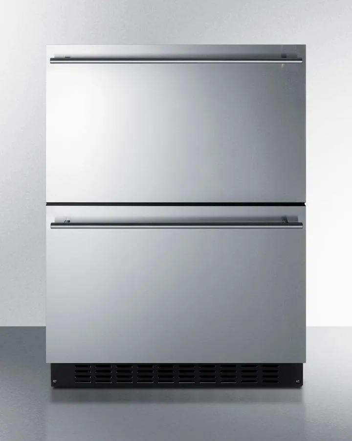 Summit ASDR2414 24 Wide 2-Drawer All-Refrigerator. Ada Compliant