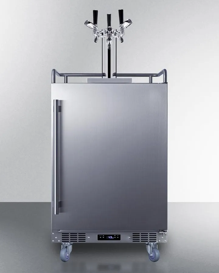 Summit BC74OSCOMTRIPLE 24 Wide Built-In Outdoor Commercial Beer Kegerator