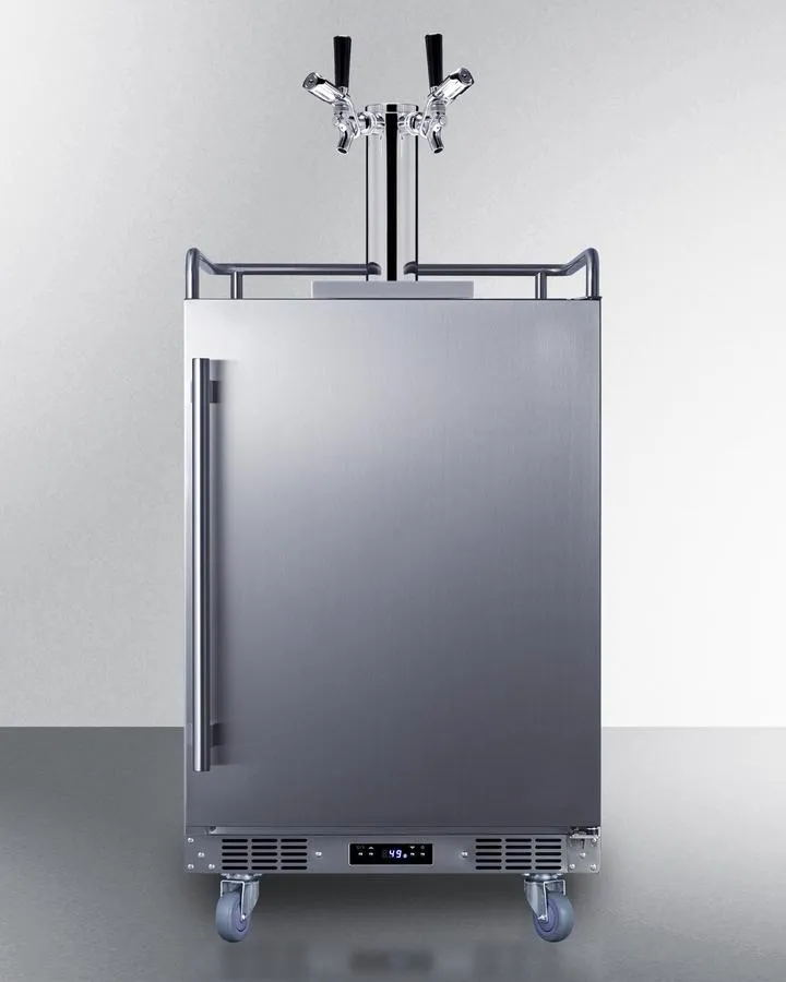 Summit BC74OSCOMTWIN 24 Wide Built-In Outdoor Commercial Beer Kegerator