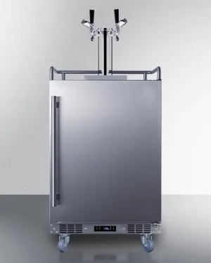Summit BC74OSCOMTWIN 24 Wide Built-In Outdoor Commercial Beer Kegerator