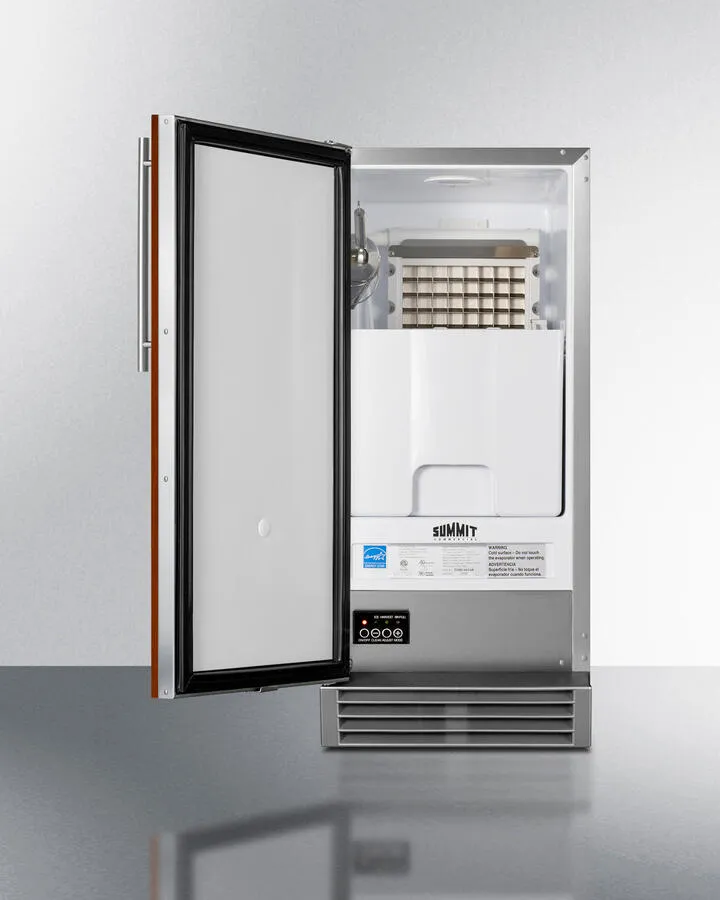 Summit BIM44GCSSIF Built-In 50 Lb. Clear Icemaker