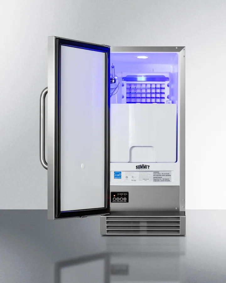 Summit BIM47OS Built-In Outdoor 50 Lb. Clear Icemaker