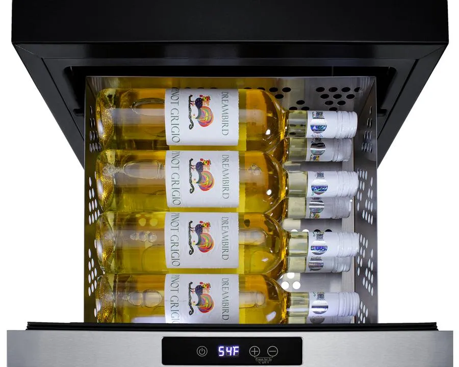 Summit COOL1D 18 Wide Built-In Wine/Beverage Cooler Drawer