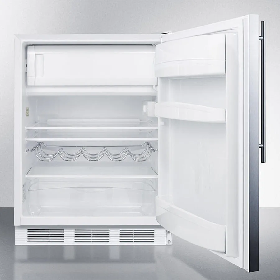 Summit CT661WBISSHVADA 24 Wide Built-In Refrigerator-Freezer. Ada Compliant