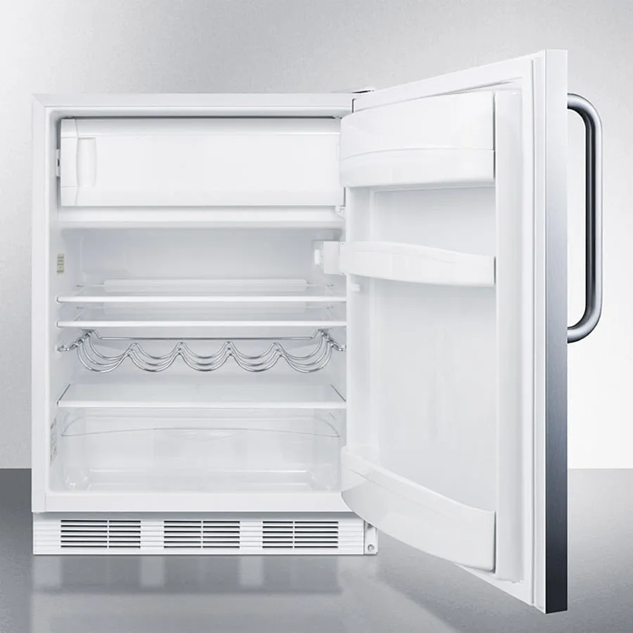 Summit CT661WBISSTBADA 24 Wide Built-In Refrigerator-Freezer. Ada Compliant