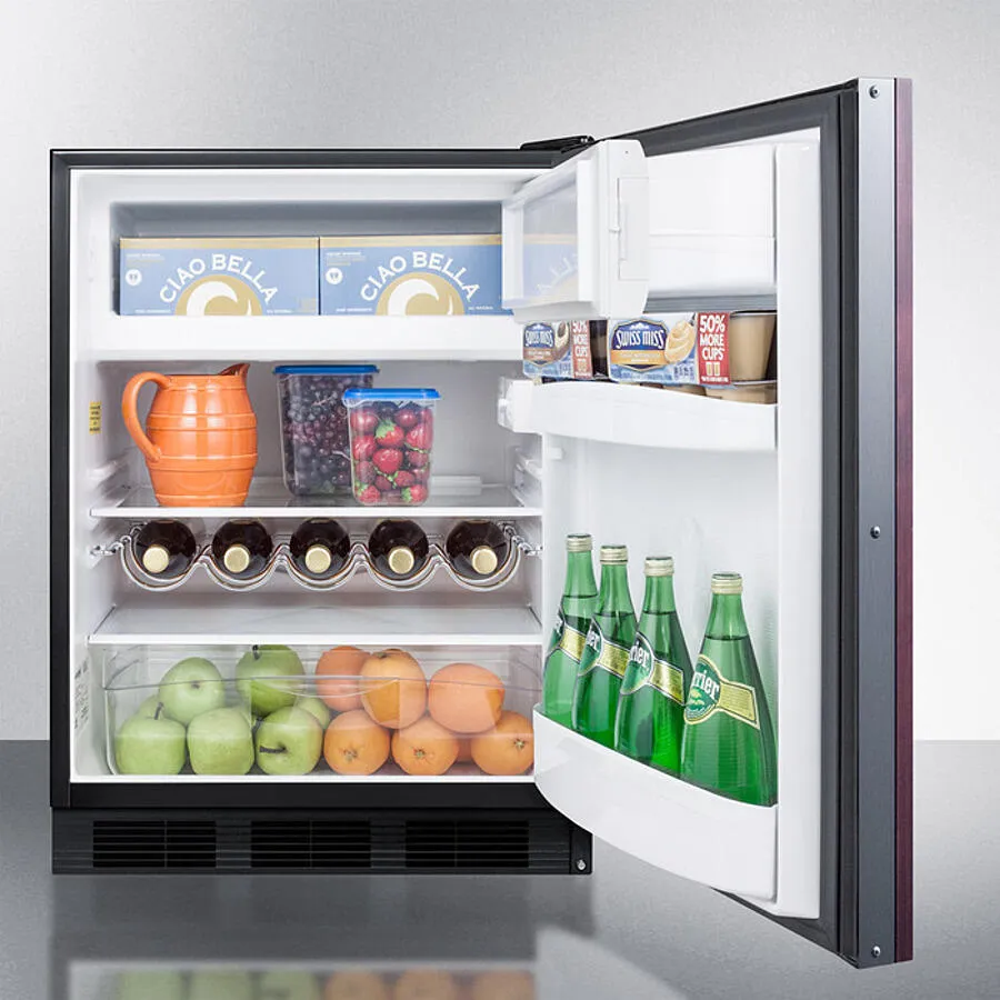Summit CT663BKBIIF 24 Wide Built-In Refrigerator-Freezer